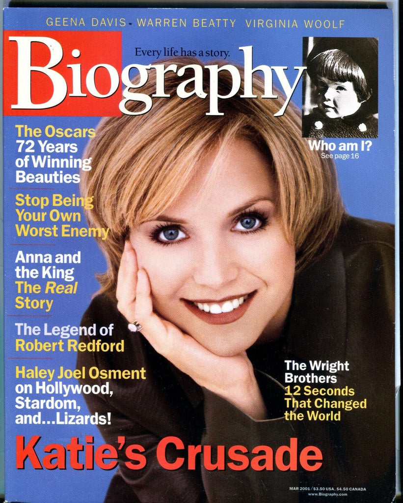Biography Magazine March 2001 Katie Couric EX No ML 030817nonjhe