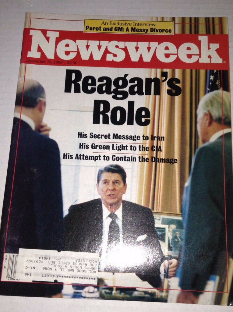 Newsweek Magazine Ronald Reagan Perot And GM December 15, 1986 111716RH