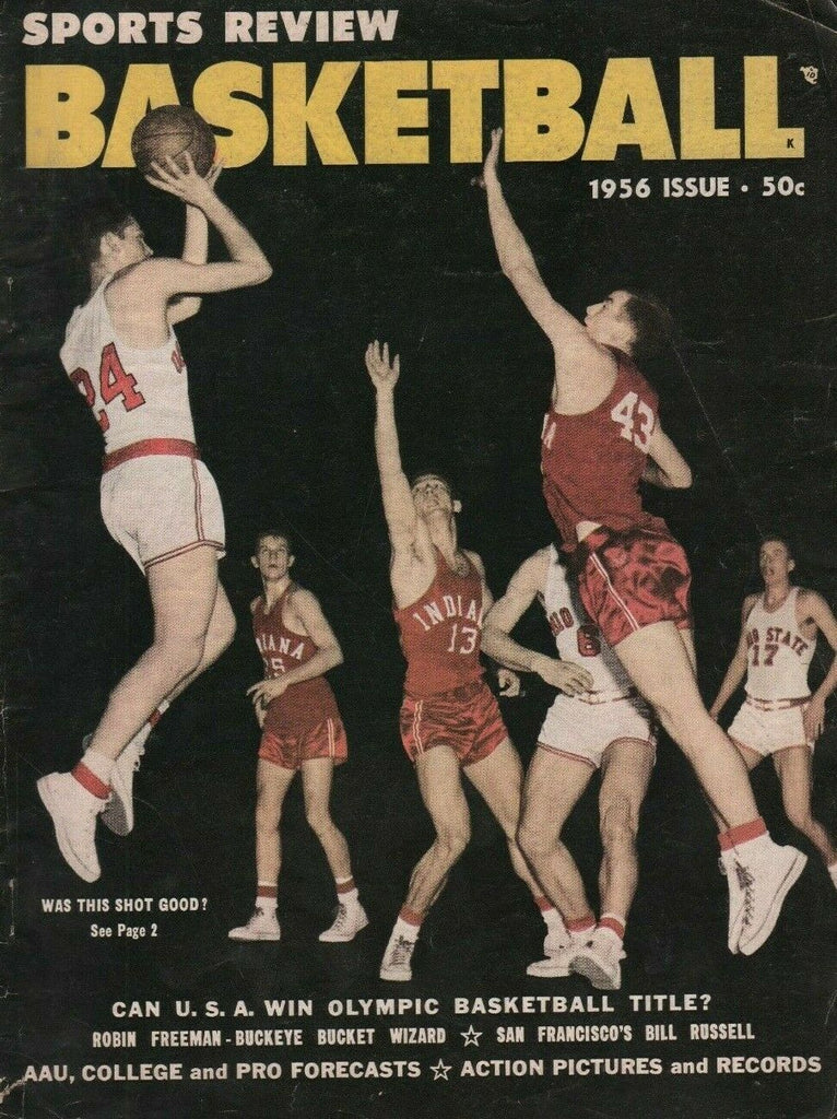 Sports Review Basketball 1956 Bill Russell Harlem Globetrotters 050719DBE2