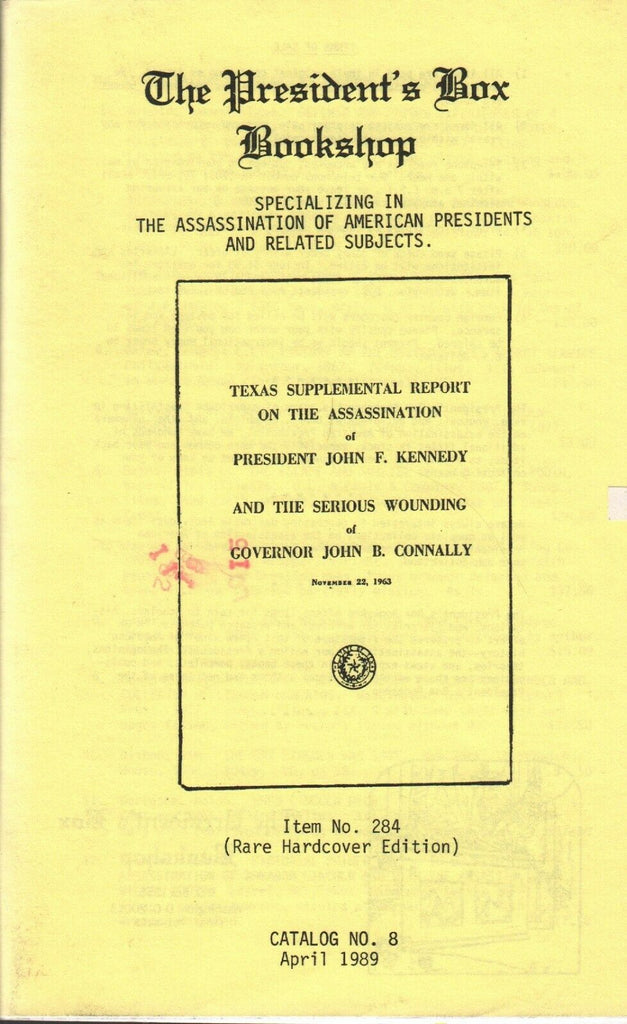 The President's Box Catalog April 1989 Assassination of Presidents JFK 011320AME