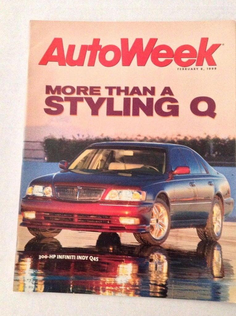 Autoweek Magazine 300-Hp Infiniti Indy O45 February 8, 1999 020117RH