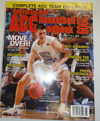 Acc Basketball Magazine Tyler Hansbrough & Coach K 2009 122414R