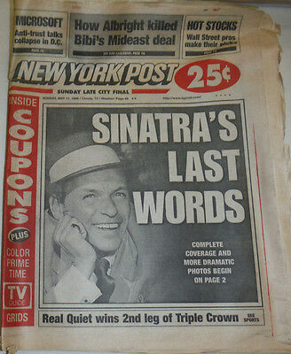 New York Post Magazine Frank Sinatra's Last Words May 1998 121314R2