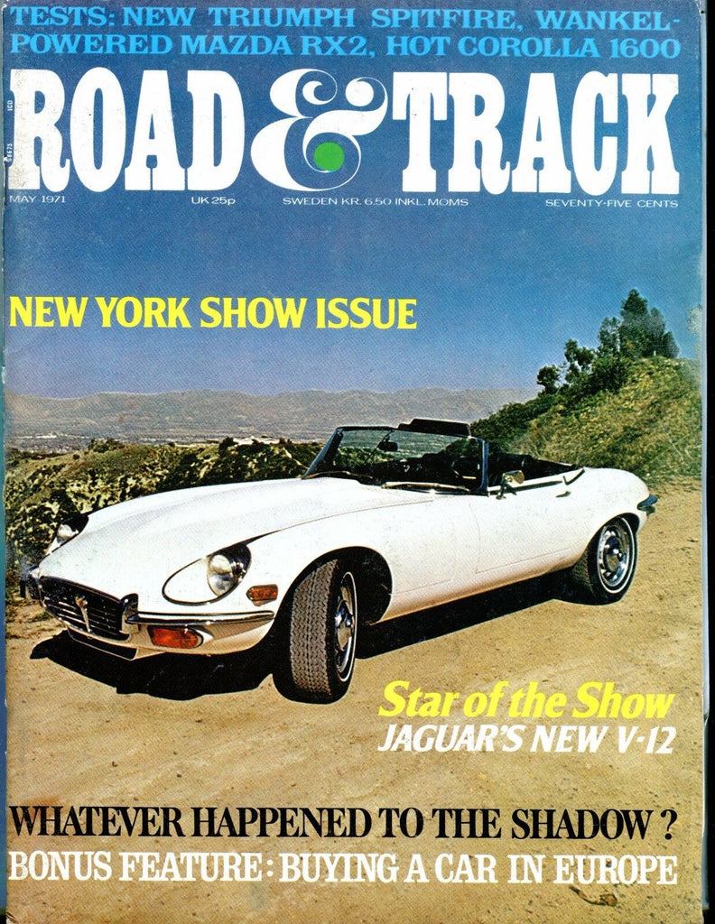 Road & Track Magazine May 1971 Jaguar V-12 VG No ML 042517nonjhe