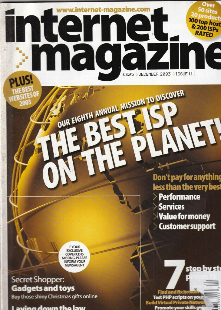 Internet Magazine 8th Annual BEST ISP On The Planet December 2003 100919nonr