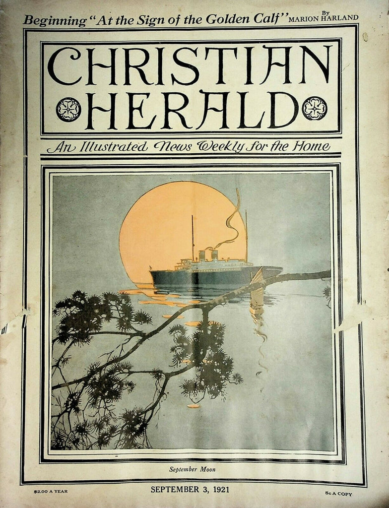 Christian Herald September 3 1921 Marion Harland Rare Vintage Magazine 021920AME