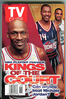 TV Guide April 12-18 1997 NBA Playoff Preview Michael Jordan EX 011516jhe