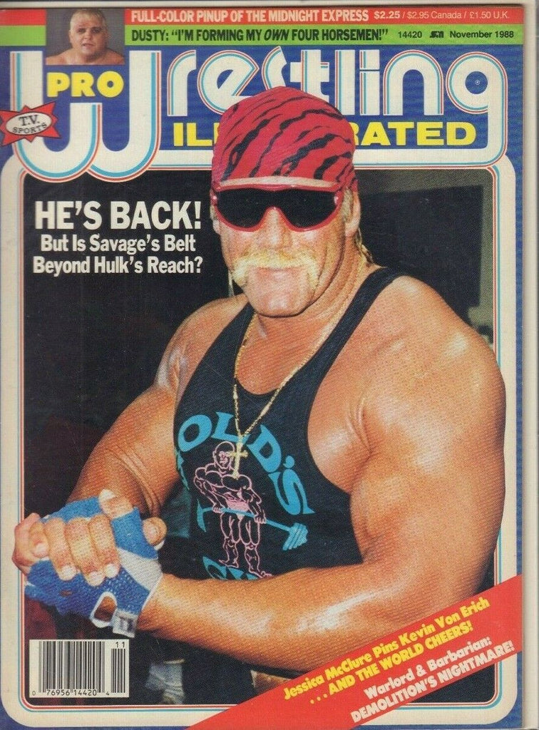 Pro Wrestling Illustrated November 1988 Dusty Rhodes Hulk Hogan 022819DBE