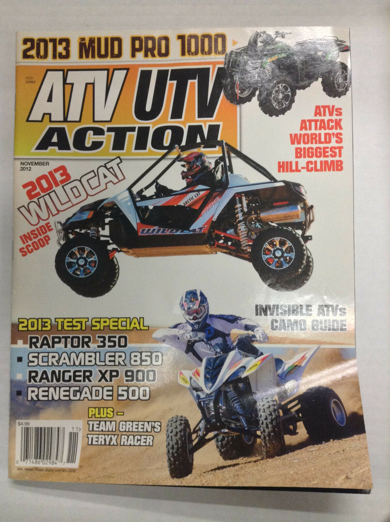 ATV UTV Action Magazine Raptor 350, Scrambler 850 November 2012 032617nonR