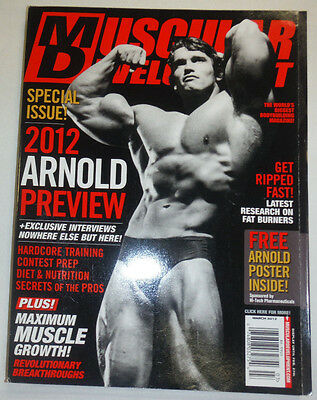 Muscular Development Magazine Arnold Schwarzenegger W/Poster March 2012 120914R2