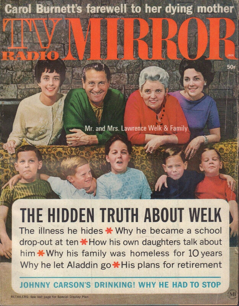 TV Radio Mirror January 1968 Lawrence Welk Johnny Carson Carol Burnett 021119DBE