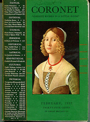 Coronet Magazine February 1937 Portrait of Lady of the Sassetti VGEX 121815jhe2