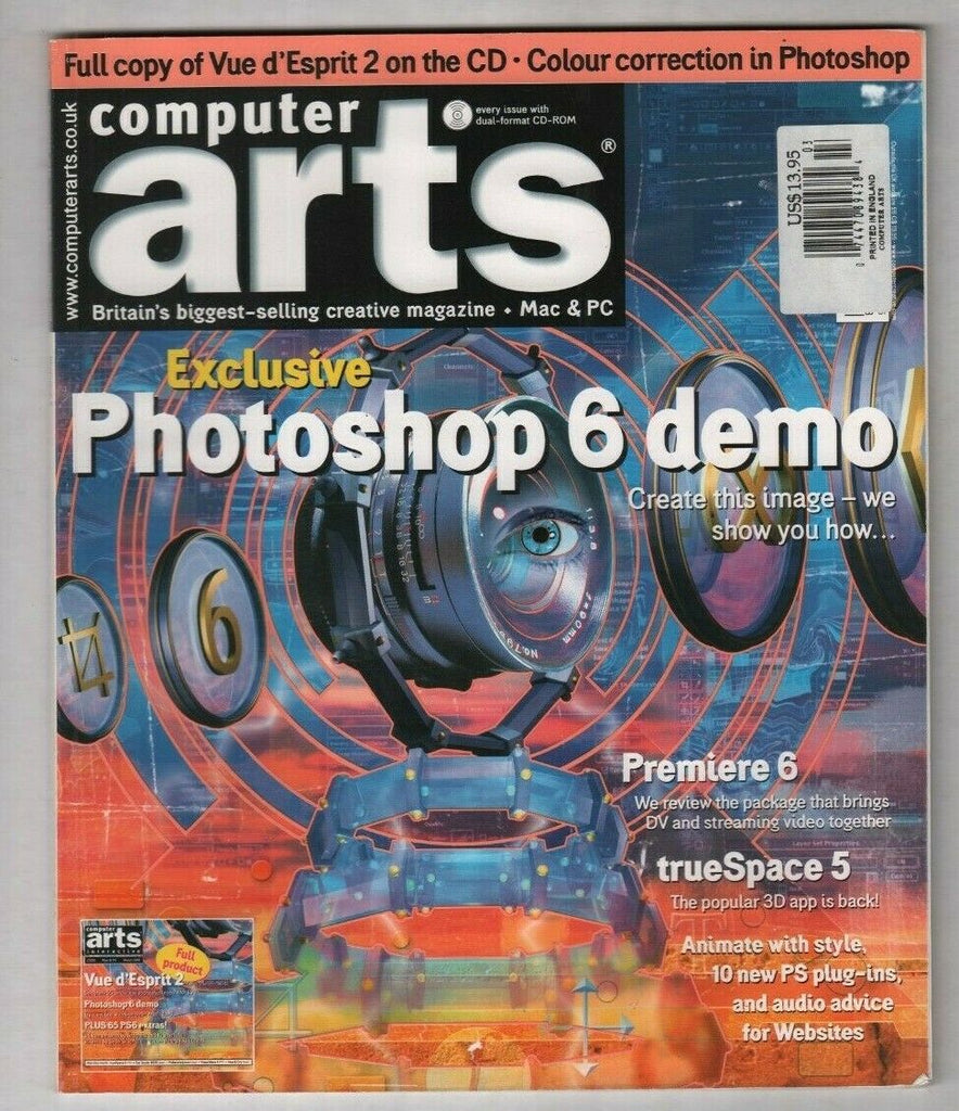 Computer Arts UK Mag Photoshop 6 Demo TrueSpace 5 March 2001 012420nonr