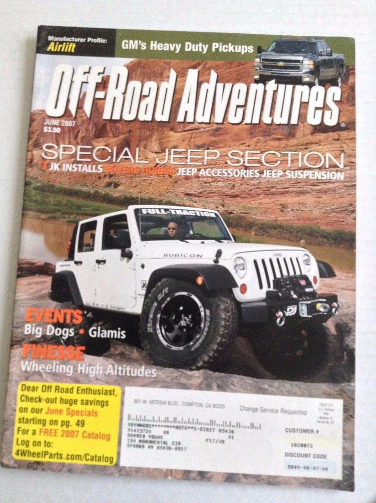 Off Road Adventures Magazine Special Jeep Section June 2007 032217NONRH