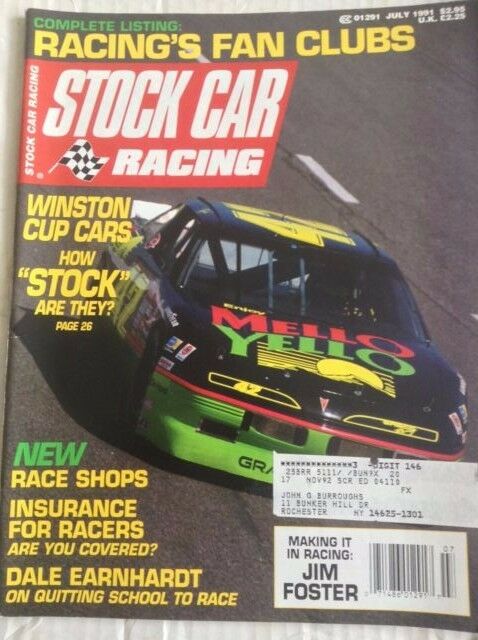 Stock Car Racing Magazine Winston Cup Dale Earnhardt July 1991 040717NONRH