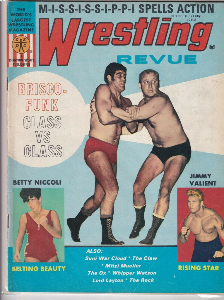 Wrestling Revue Magazine Dory Funk Jack Brisco October 1971 061019nonr