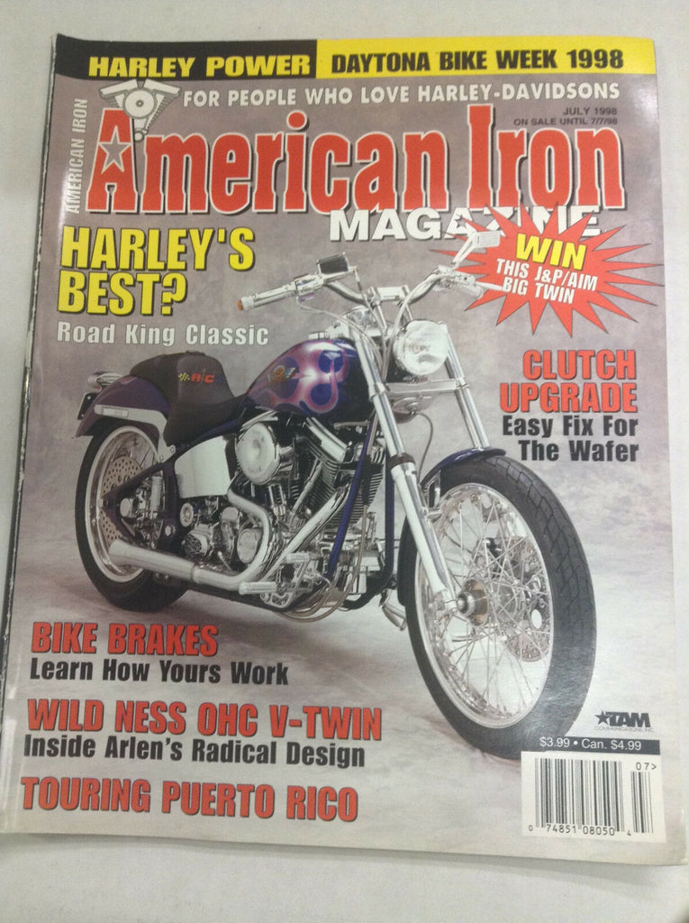 American Iron Magazine Harley's Road King Classic July 1998 051717nonr