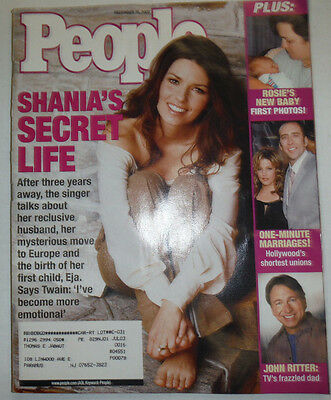 People Magazine Shania Rosie O' Donnell December 2002 NO ML 031115R