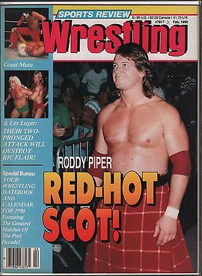 Sports Review Wrestling February 1990 Roddy Piper, Ric Flair EX 120715DBE2