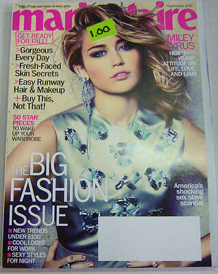 Marie Claire Magazine Miley Cyrus The Fashion Issue September 2012 021513R