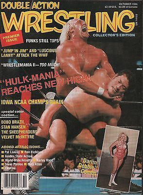Double Action Wrestling October 1986 Hulk Hogan, Debbie Combs VG 012016DBE