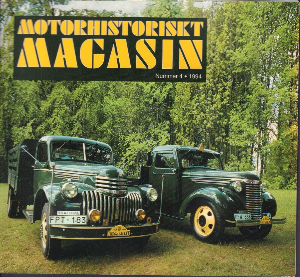 Motorhistoriskt Magasin Swedish Car Magazine #4 1994 031617nonDBE