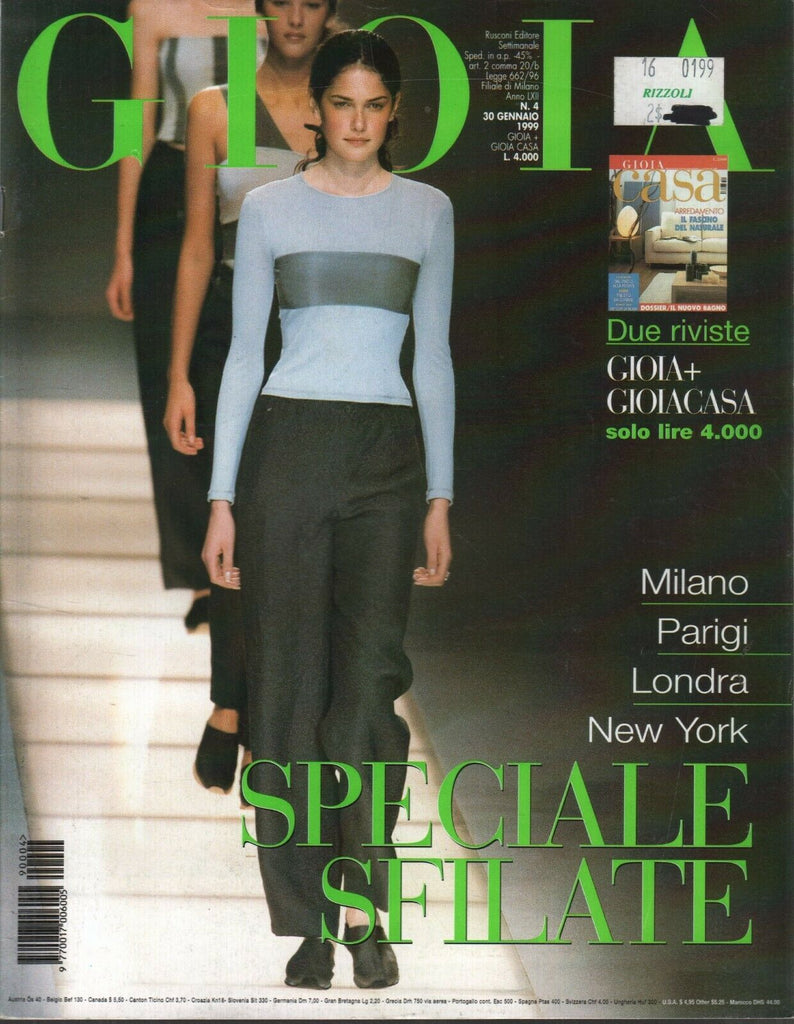 Gioia Italian Fashion Magazine January 1999 Milano Parigi Speciale 120919AME