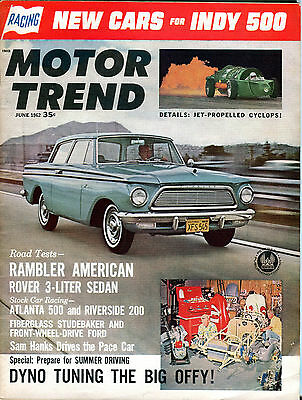 Motor Trend Magazine June 1962 Rambler American Rover VGEX 061316jhe