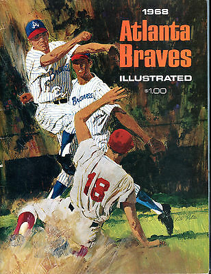 1968 Atlanta Braves Illustrated Yearbook Hank Aaron EX 070716jhe