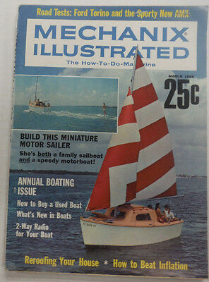 Mechanix Illustrated Magazine Build This Motor Sailer March 1968 NO ML 062015R