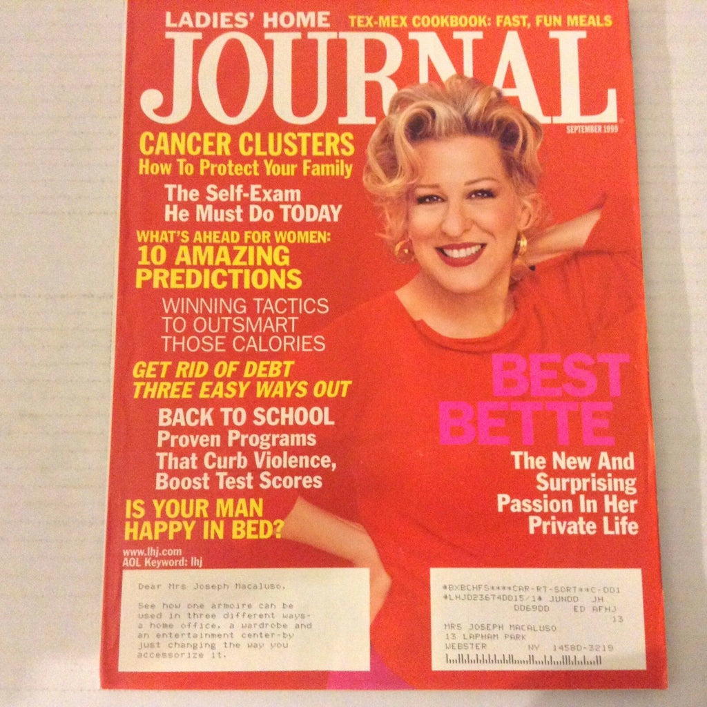 Ladies' Home Journal Magazine Better Midler Cancer September 1999 052017nonrh