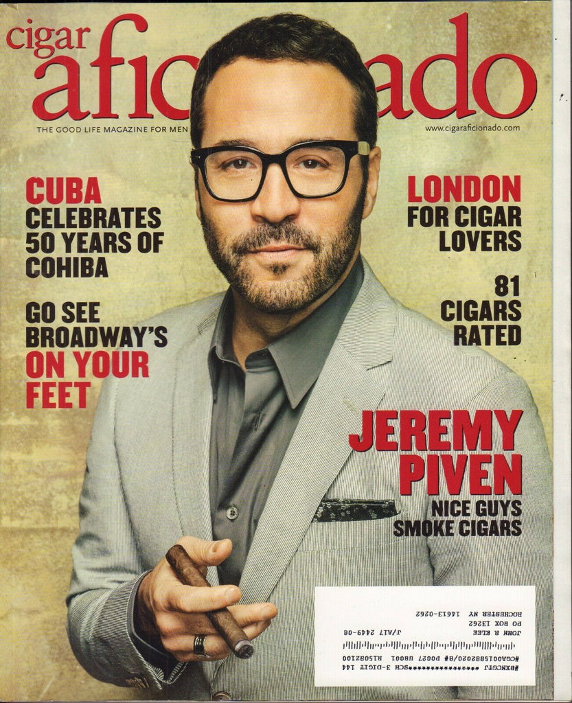Cigar Aficionado April 2016 Jeremy Piven w/ML Vg 010317DBE2