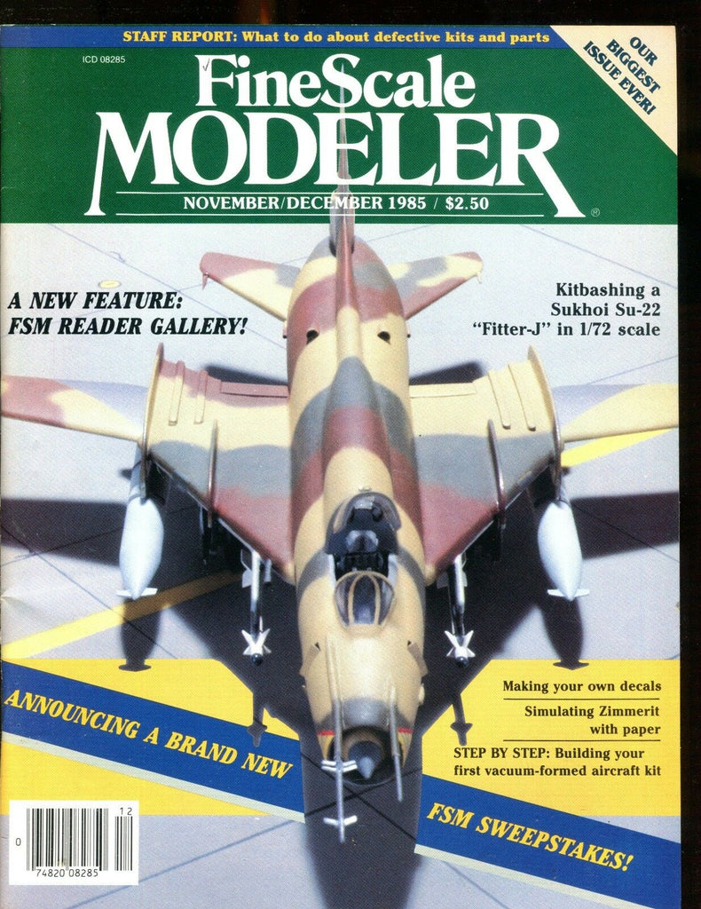 Fine Scale Modeler Magazine November/December 1985 EX No ML 010617jhe