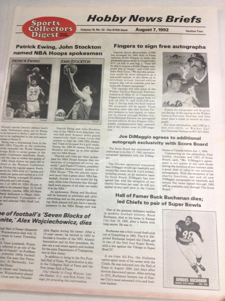 Sports Collector's Digest Magazine Patrick Ewing August 7, 1992 061317nonr2