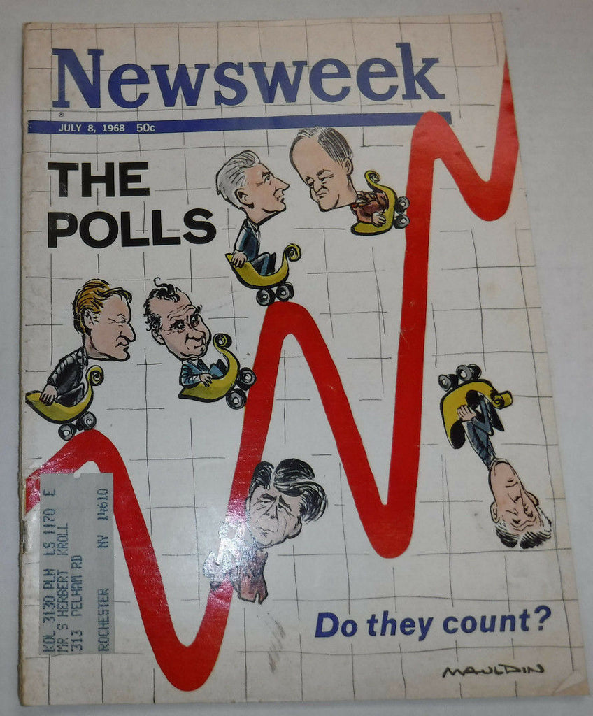 Newsweek Magazine The Polls Do They Count July 1968 VINTAGE 093016R