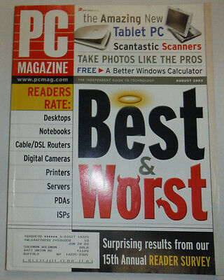 Pc Magazine Best & Worst Desktops & Notebooks August 2002 032015R