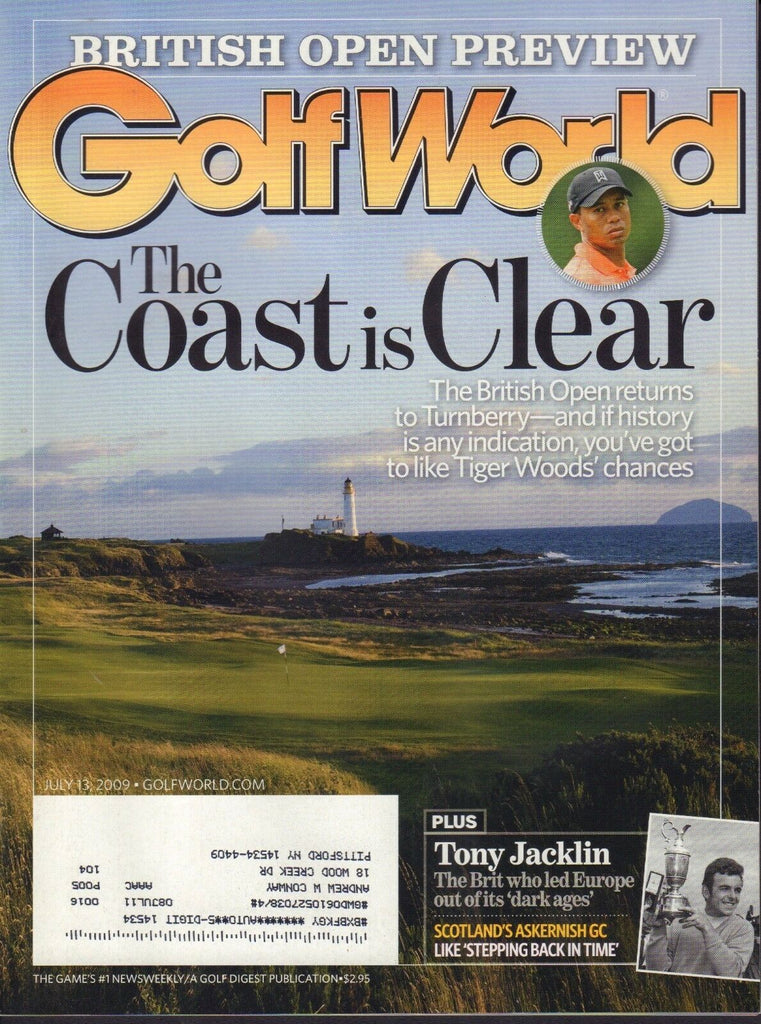 Golf World Magazine July 13 2009 Tiger Woods Turnberry 072617nonjhe