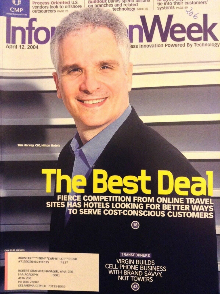 Information Week Magazine Tim Harvey CIO Hilton Hotels April 2004 051018nonrh