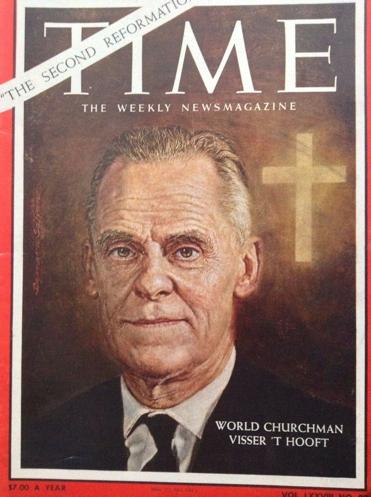 Time Magazine World Churchman Visser T Hooft December 8, 1961 101217nonrh3