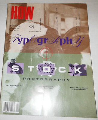 How Magazine Typography & Stock Photography January/February 1991 071314R