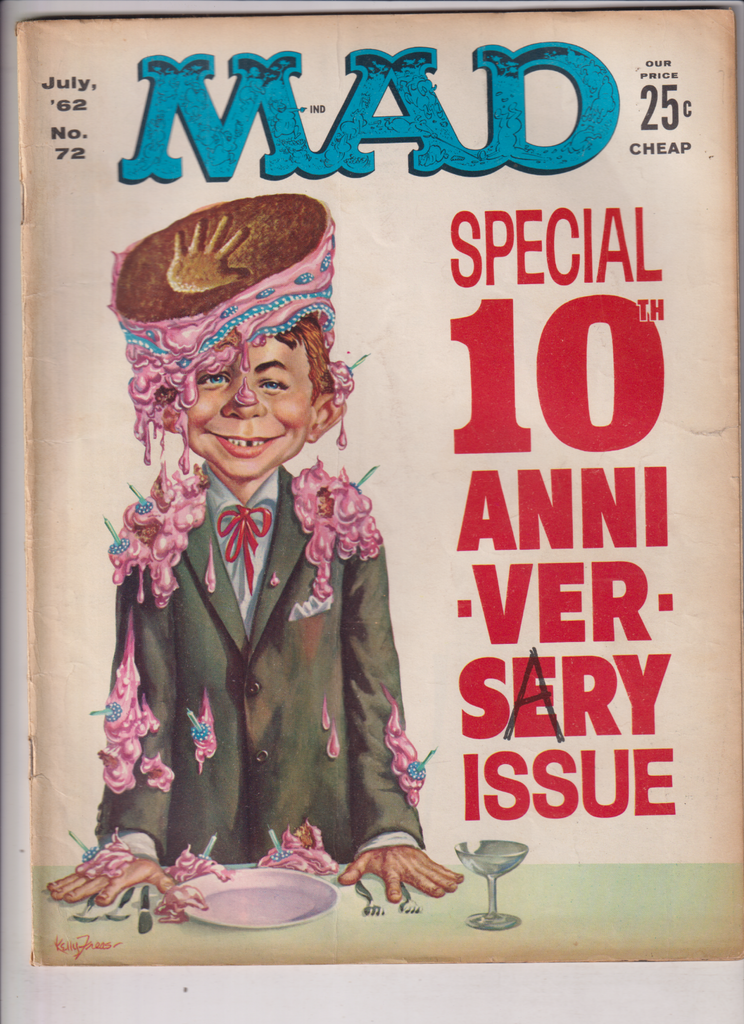 Mad Magazine Special 10th Anniversary Issue No.72 July 1962 121919nonr
