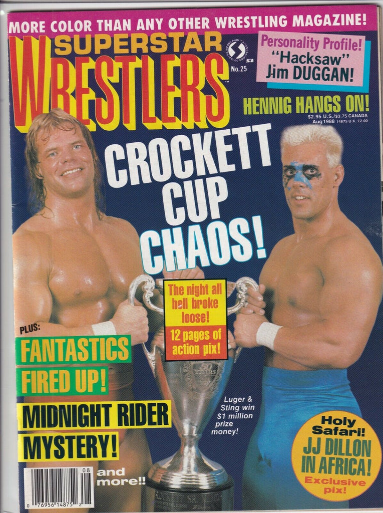 Superstar Wrestlers Mag Lex Luger Sting Jim Duggan August 1988 090919nonr