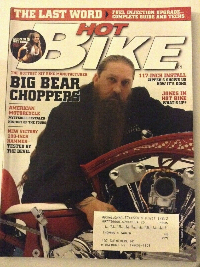 Hot Bike Magazine Big Fear Choppers & Zipper March 2005 052019nonrh