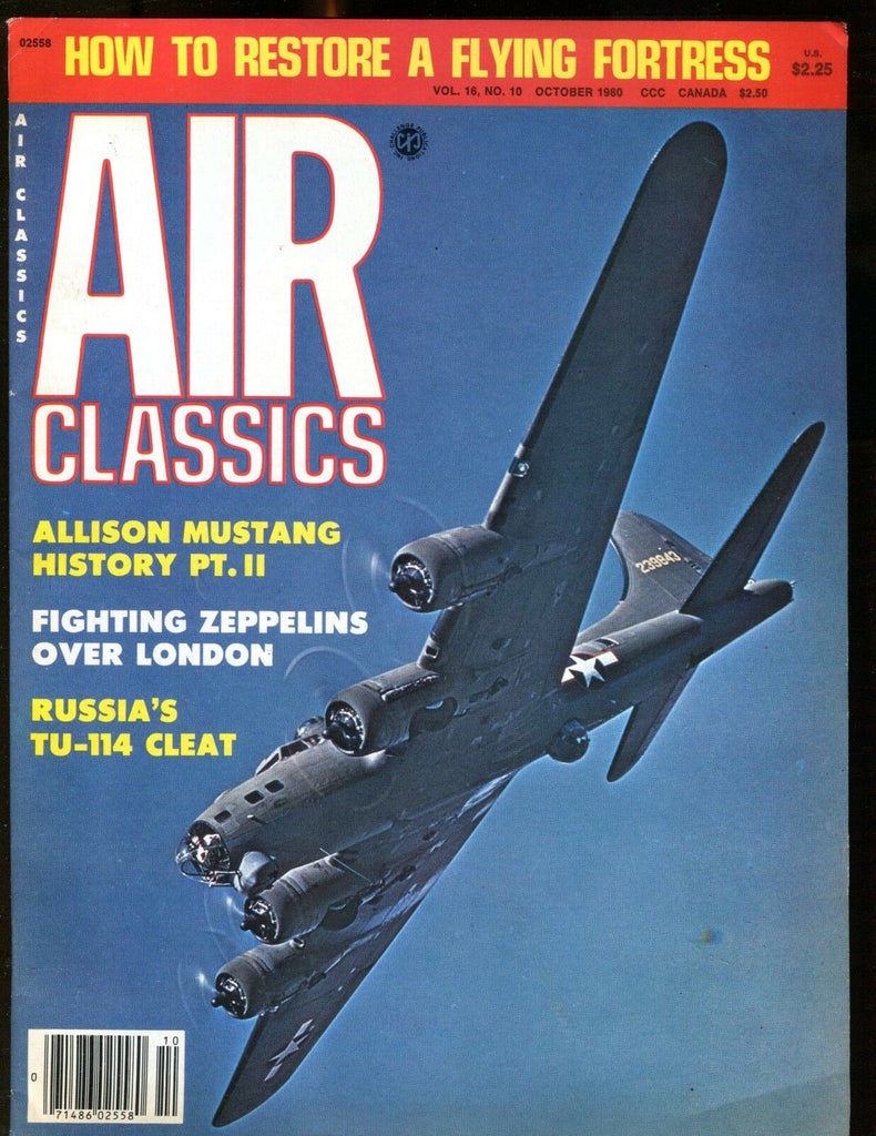 Air Classics Magazine October 1980 Allison Mustang History EX No ML 120516jhe