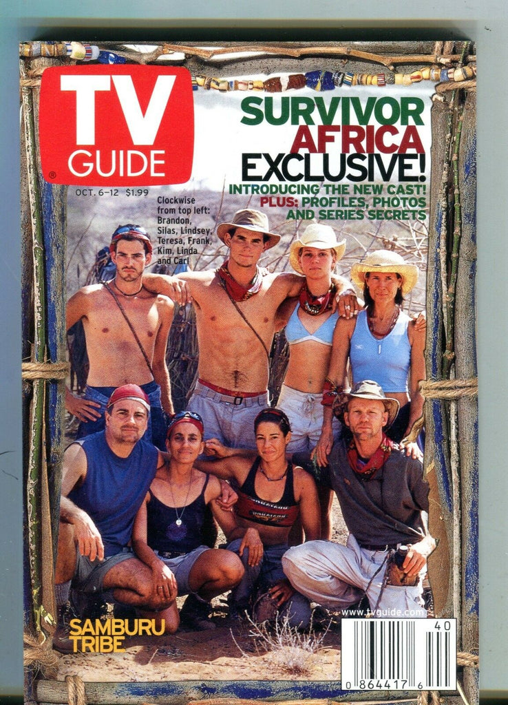 TV Guide Magazine October 6-12 2001 Survivor EX No ML 100616jhe