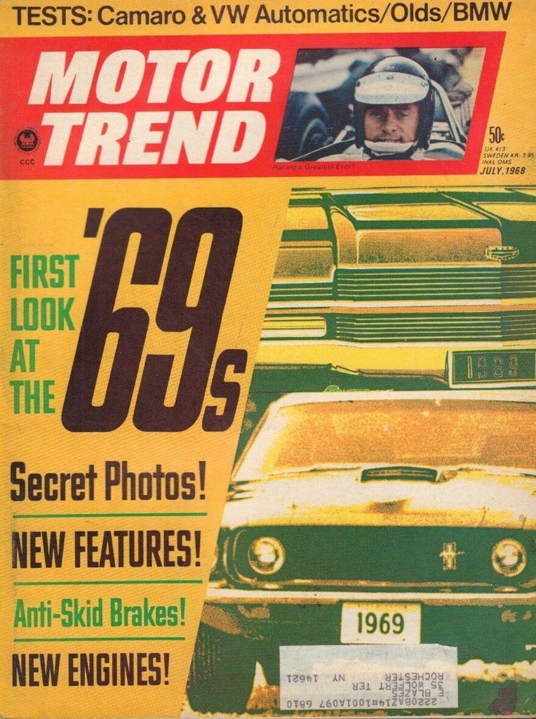 Motor Trend July 1968 Jimmy Clark Leo Levine w/ML 122218DBE