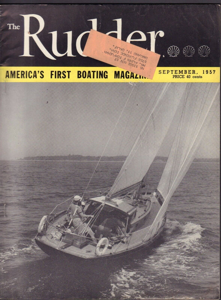 The Rudder September 1957 Harold Oldack Windbourne 2 w/ML 041717nonDBE2