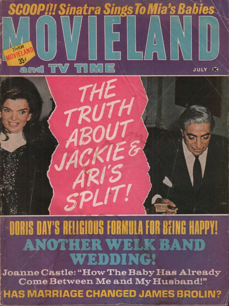 Movie Land TV Time July 1970 Joanne Castle Jackie Kennedy Onassis Ari 062019AME2