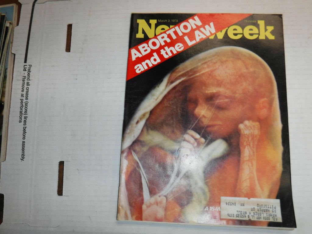 Newsweek Magazine Abortion And The Law March 1975 100316R