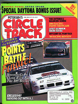 Petersen's Circle Track Magazine February 1990 Points Battle Finale EX 021516jhe